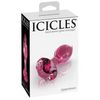 Icicles No. 79 Hand Blown Glass Diamond Butt Plug - Pink - Anal Products