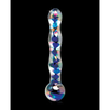 Icicles No. 8 Hand Blown Glass Massager - Clear w/Inside Blue Swirls - Dongs & Dildos