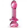 Icicles No. 82 Hand Blown Glass Butt Plug - Ribbed/Pink - Anal Products