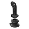 Icicles No. 84 Hand Blown Glass Vibrating Butt Plug w/Remote - Black - Anal Products