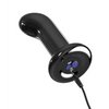 Icicles No. 84 Hand Blown Glass Vibrating Butt Plug w/Remote - Black - Anal Products