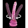 Icicles No. 86 Hand Blown Glass Massager w/Suction Cup - Pink - Dongs & Dildos