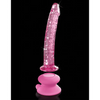 Icicles No. 86 Hand Blown Glass Massager w/Suction Cup - Pink - Dongs & Dildos