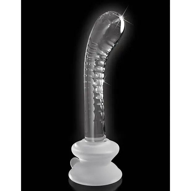 Icicles No. 88 Hand Blown Glass G-Spot Massager w/Suction Cup - Clear - Dongs & Dildos