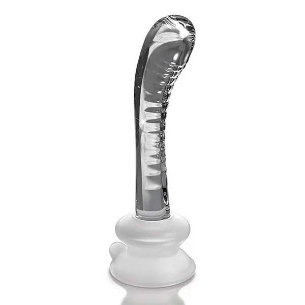 Icicles No. 88 Hand Blown Glass G-Spot Massager w/Suction Cup - Clear - Dongs & Dildos