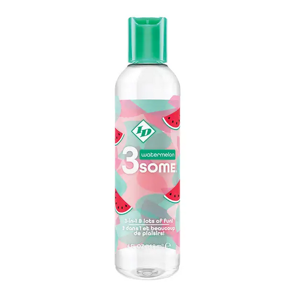 ID 3some 3 in 1 Lubricant - 4 oz Watermelon - Lubricants