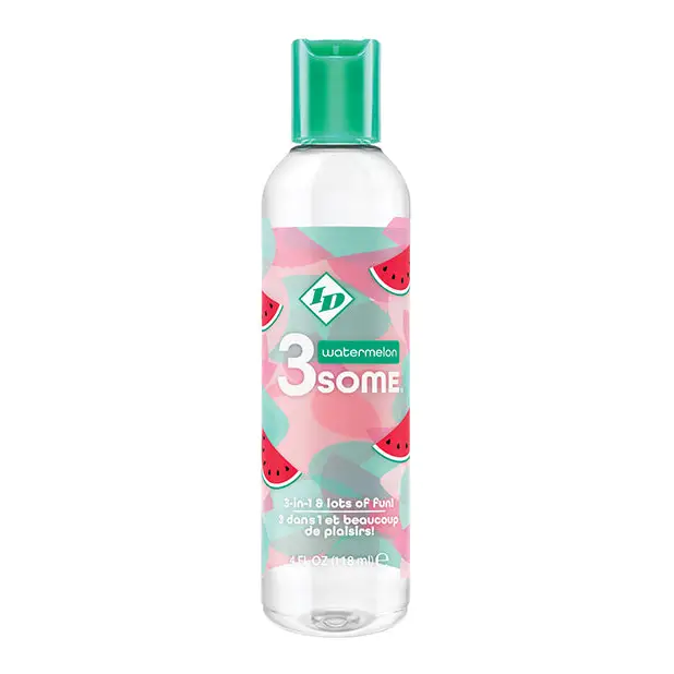 ID 3some 3 in 1 Lubricant - 4 oz Watermelon - Lubricants
