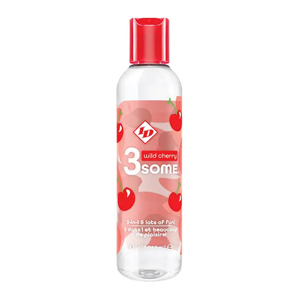 ID 3some 3 in 1 Lubricant - 4 oz Wild Cherry - Lubricants