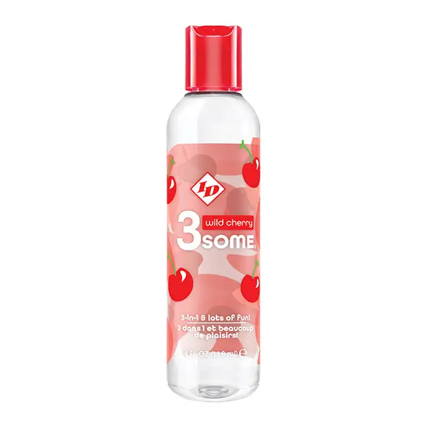 ID 3some 3 in 1 Lubricant - 4 oz Wild Cherry - Lubricants