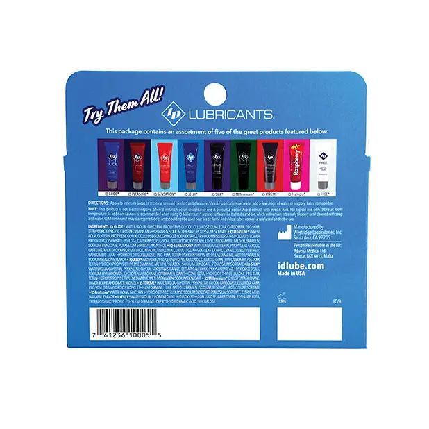 ID Sampler - 12 ml Tube Pack of 5 - Lubricants