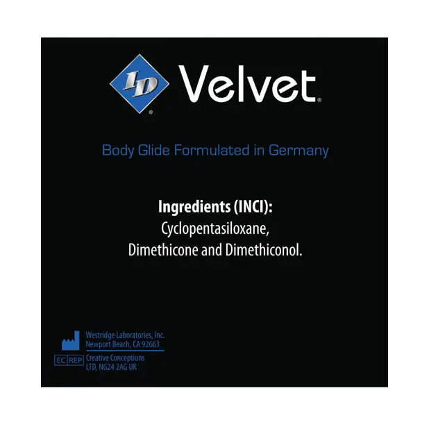 ID Velvet - 50 ml Bottle - Lubricants