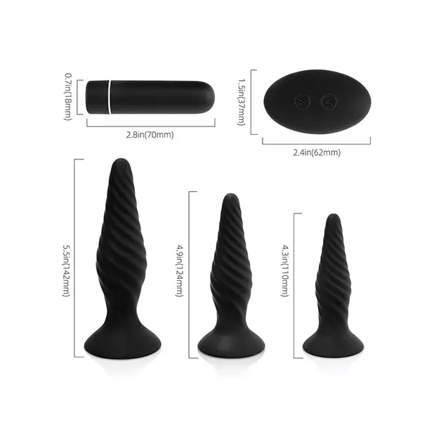 Idris Vibrating Anal Plug Set - Anal Products