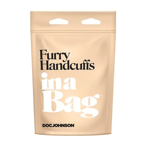 In A Bag Furry Handcuffs - Black