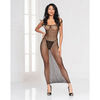 Industrial Net Dress w/Spaghetti Straps Black O/S - Lingerie - Packaged