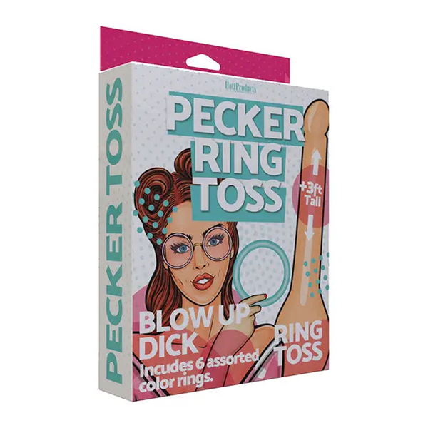 Inflatable Pecker Ring Toss - Asst. Color Rings - Games for Parties