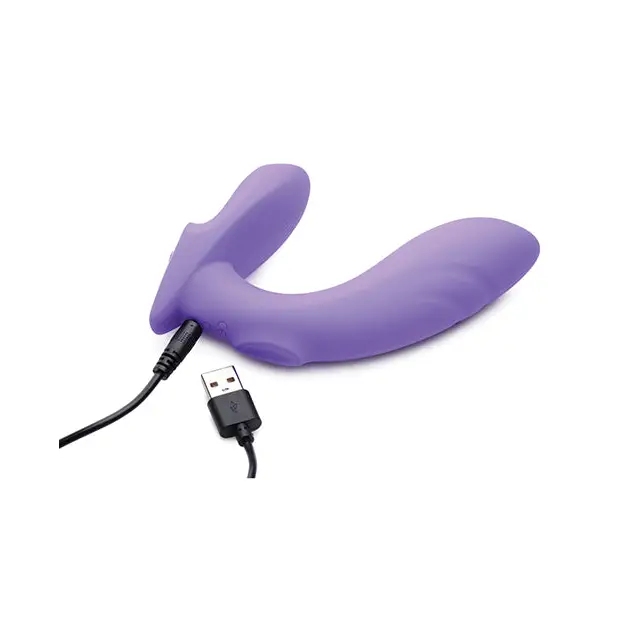 Inmi 10x G-Tap Tapping Silicone G Spot Vibrator - Purple - Stimulators