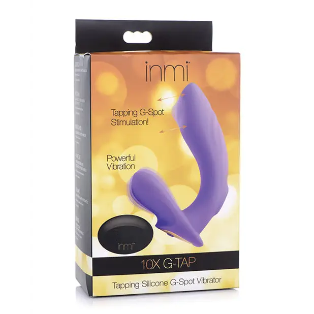 Inmi 10x G-Tap Tapping Silicone G Spot Vibrator - Purple - Stimulators