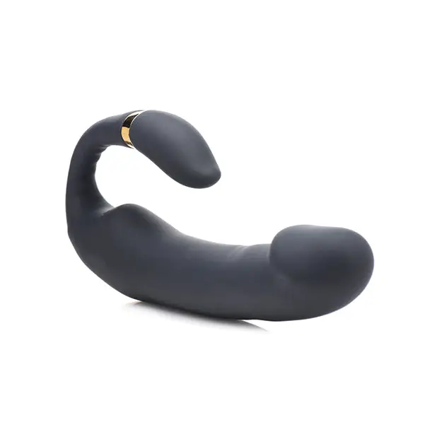 Inmi 10x Pleasure Pose Come Hither Vibe w/Poseable Clit Stimulator - Black - Stimulators
