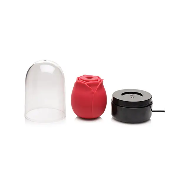 Inmi Bloomgasm Enchanted Rose 10X Clitoral Stimulator w/Case - Red - Stimulators