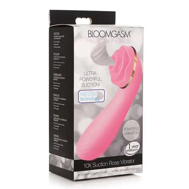 Inmi Bloomgasm Passion Petals Rose 10X Suction & Vibrator - Pink - Stimulators