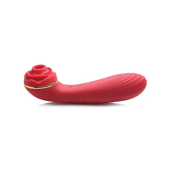 Inmi Bloomgasm Passion Petals Rose 10X Suction & Vibrator - Red - Stimulators