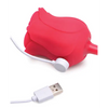 Inmi Bloomgasm Rose Buzz Dual Ended 5X Air Clit Stimulator & 7X Vibrator - Red - Stimulators