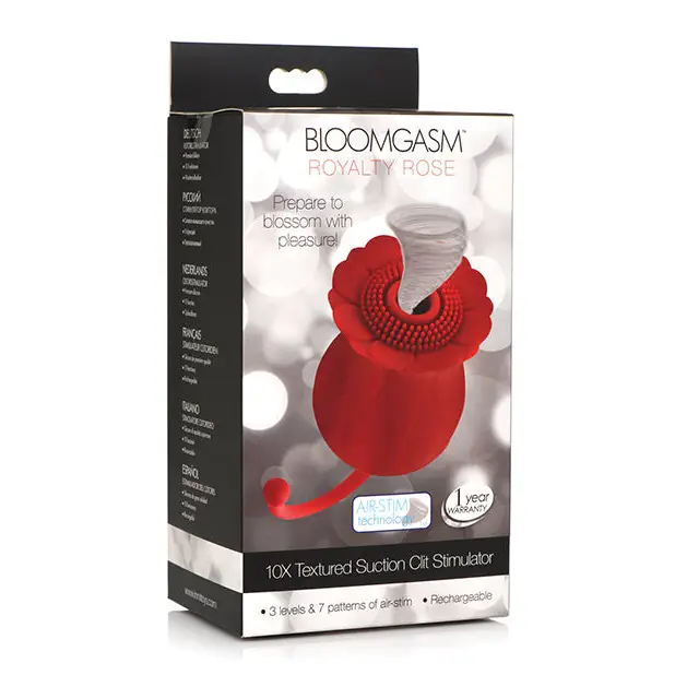 Inmi Bloomgasm Royalty Rose 10X Suction & Clit Stimulator - Red - Stimulators