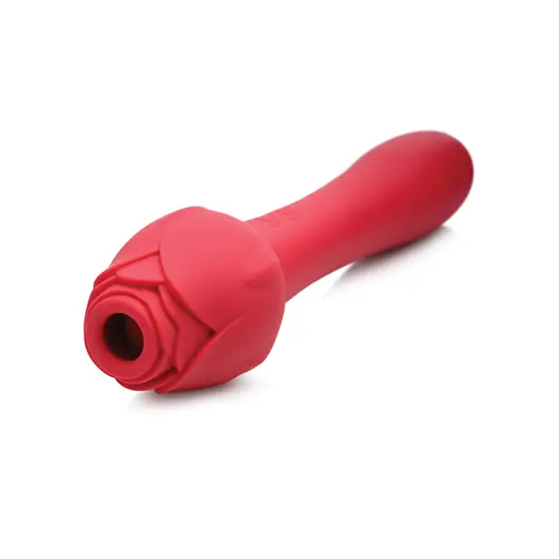Inmi Bloomgasm Sweet Heart Rose 5X Suction & 10X Vibrator - Red - Stimulators