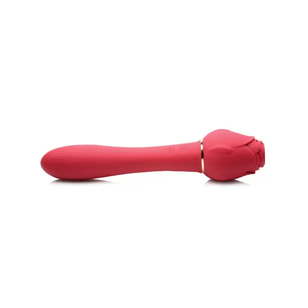 Inmi Bloomgasm Sweet Heart Rose 5X Suction & 10X Vibrator - Red - Stimulators