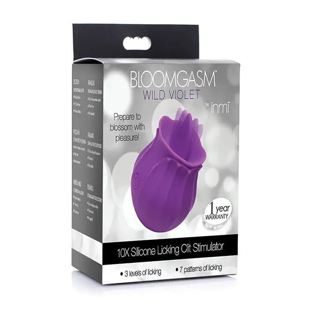 Inmi Bloomgasm Wild Violet 10X Licking Stimulator - Purple - Stimulators