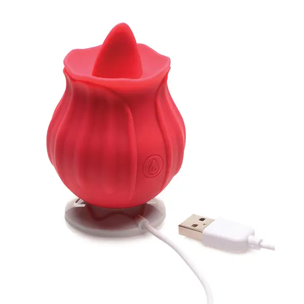 Inmi Bloomgasm Wild Violet 10X Licking Stimulator - Red - Stimulators