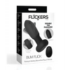 Inmi Bum Flick Flicking & Vibrating Silicone Butt Plug w/Remote - Black - Anal Products
