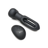 Inmi Bum Flick Flicking & Vibrating Silicone Butt Plug w/Remote - Black - Anal Products