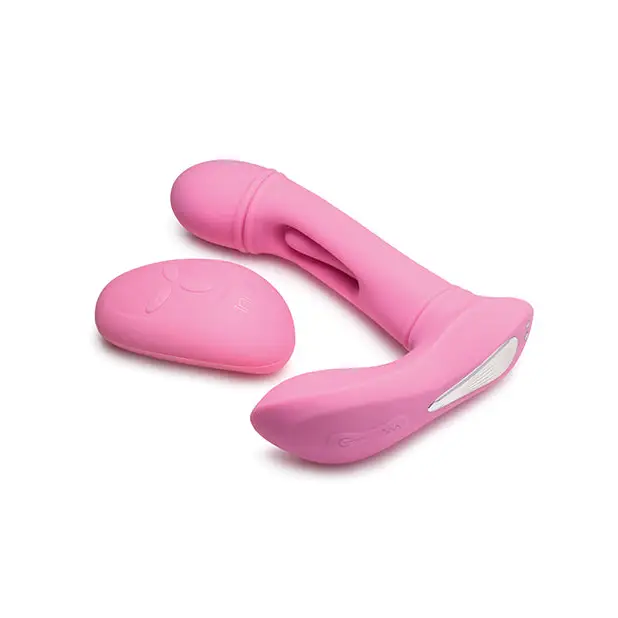 Inmi G-Flick Flicking G-Spot Vibrator w/Remote - Pink - Vibrators