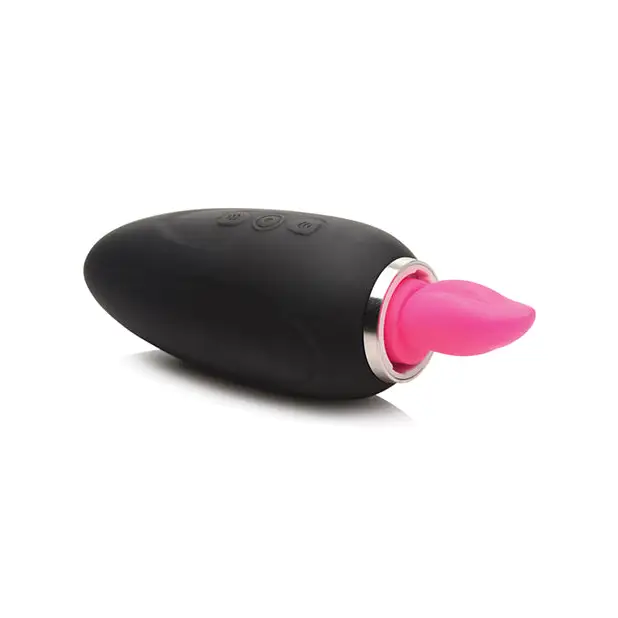 Inmi Shegasm Lickgasm Mini 10X Licking & Sucking Stimulator - Black/Pink - Stimulators
