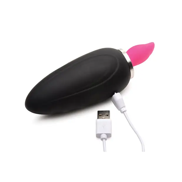 Inmi Shegasm Lickgasm Mini 10X Licking & Sucking Stimulator - Black/Pink - Stimulators