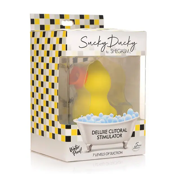 Inmi Shegasm Sucky Ducky Deluxe Clitoral Stimulator - Yellow - Stimulators