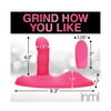 Inmi Spin N’ Grind Rotating & Vibrating Silicone Grinder - Pink - Vibrators