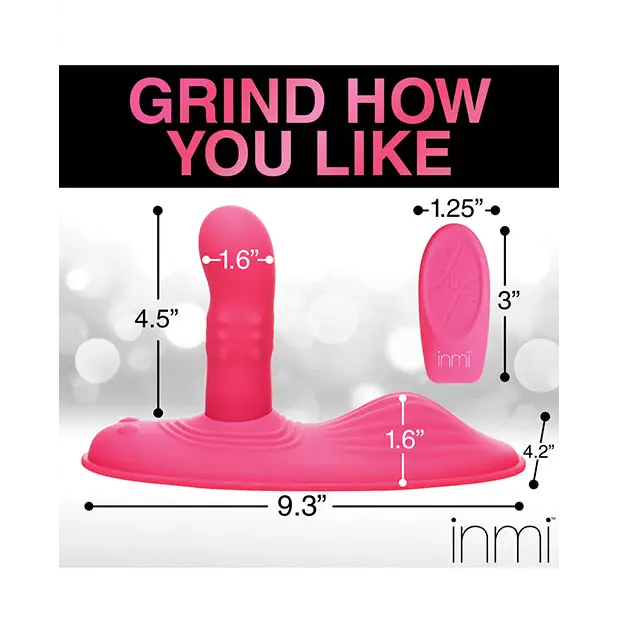 Inmi Spin N’ Grind Rotating & Vibrating Silicone Grinder - Pink - Vibrators