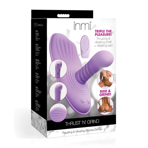 Inmi Thrust N’ Grind Thrusting & Vibrating Silicone Grinder - Purple - Vibrators