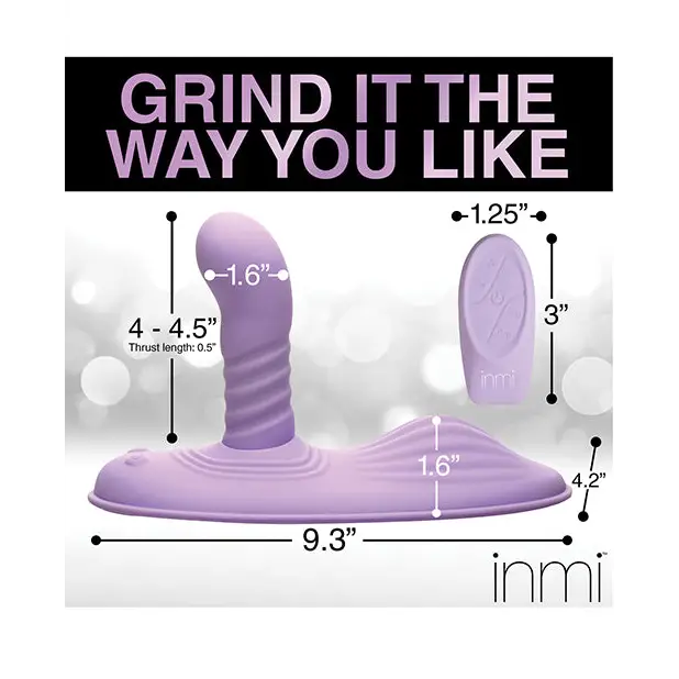 Inmi Thrust N’ Grind Thrusting & Vibrating Silicone Grinder - Purple - Vibrators