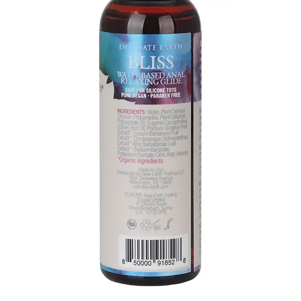 Intimate Earth Bliss Anal Relaxing Waterbased Glide - 60 ml - Lubricants