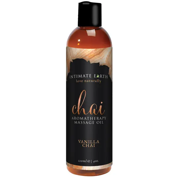 Intimate Earth Chai Massage Oil - 120 ml Vanilla & Chai - Massage Products