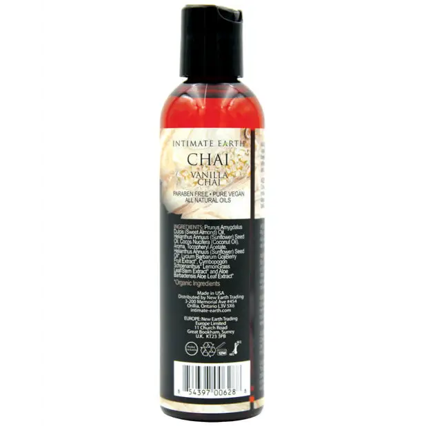 Intimate Earth Chai Massage Oil - 120 ml Vanilla & Chai - Massage Products