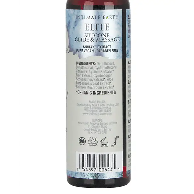 Intimate Earth Elite Velvet Touch Silicone Glide & Massage Oil - 120ml - Lubricants