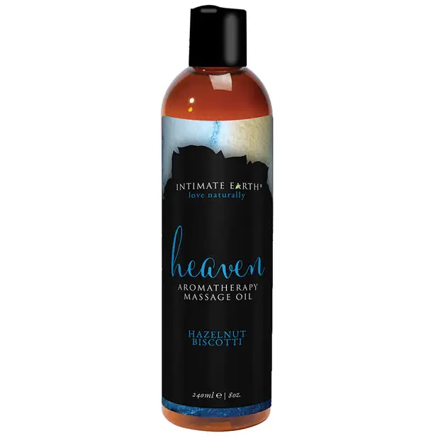 Intimate Earth Heaven Massage Oil - 240 ml Hazelnut Biscotti - Lubricants