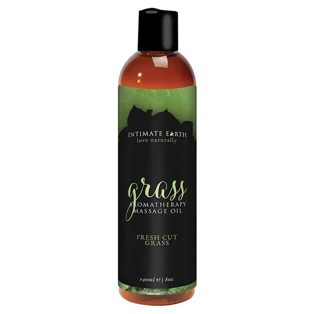 Intimate Earth Massage Oil - 240 ml Grass - Flavored