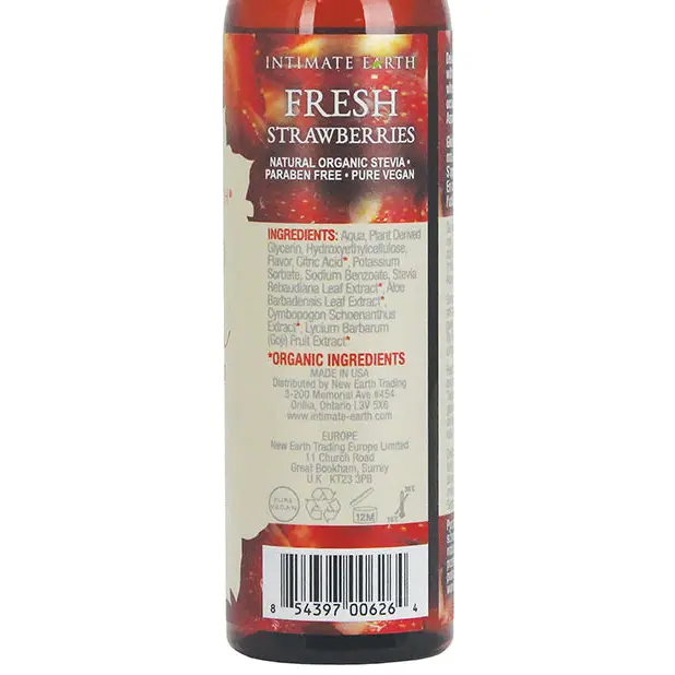 Intimate Earth Natural Flavors Glide - 120 ml Fresh Strawberries - Massage Products