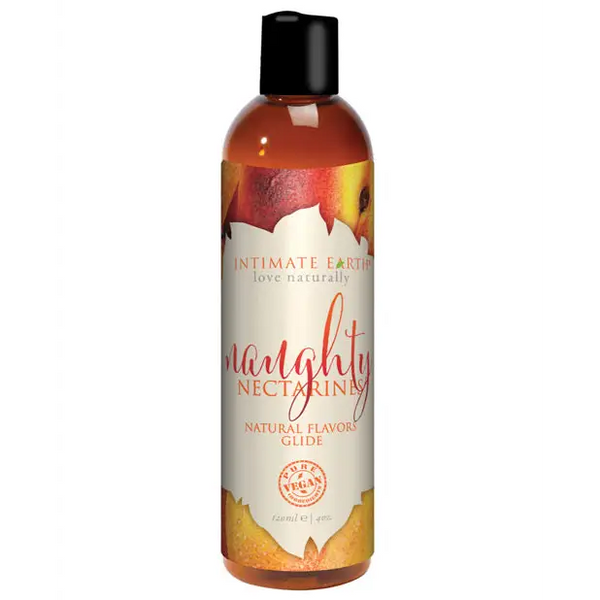 Intimate Earth Natural Flavors Glide - 120 ml Naughty Peaches - Massage Products