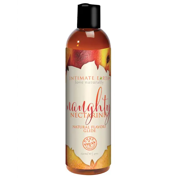 Intimate Earth Natural Flavors Glide - 120 ml Naughty Peaches - Massage Products